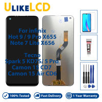 6.6 LCD สำหรับ Infinix X655 9/9 Pro /Note 7 Lite ชุดประกอบ X656ทัชสกรีนหน้าจอสัมผัสสำหรับ Tecno Spark 5 KD7S / 5 Pro /Camon 15 CD7 /Camon 15 Air CD6 LCD