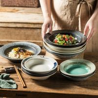 Japanese tableware pasta dish hat dish soup dish straw hat bowl of spaghetti household dinner plate deep dish