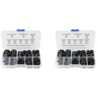 960 Pcs Nylon Flat Round Washers Gaskets Spacers Assortment Set for Screw Bolt(Black)