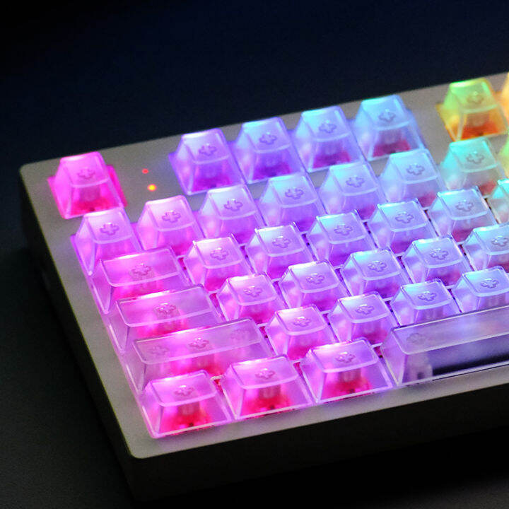 104 Transparent Blank Clear Keycaps OEM Profile ABS KeyCap For Mx