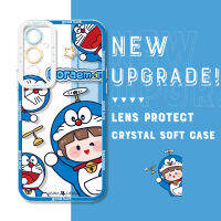 สำหรับ Tecno Pova 4 Pro ของแท้กันกระแทกใหม่คริสตัลโดราเอม่อน Casing Ponsel นิ่มปกป้องกล้องคลุมทั้งหมดเคสมือถือใส