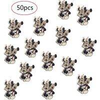 The latest 50 pieces of 30*22mm Mickey wooden buttons, used for clothes crafts, sewing decoration, embroidery, scrapbooking, DIY accessories