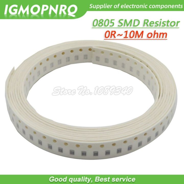 100Pcs 0805 SMD 1/4W  resistor resistance 0R   10M 1.8R 10R 100R 220R 330R 470R 560R 1K 10K 47K 100K 180K 0 10 100 330 470 ohm