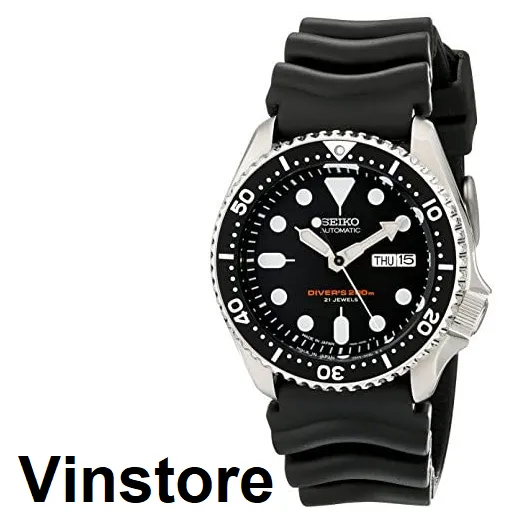 Vinstore] Seiko SKX007J1 Automatic Japan Made Diver Black Silicone Strap  Black Dial Sports Men Watch SKX007J SKX007 | Lazada Singapore