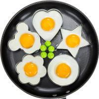 Sandwich Egg Molds Silicone Egg Shaper Stainless Steel Egg Rings Breakfast Egg Molds Egg Shaper Utensils