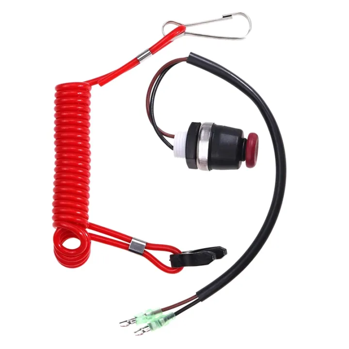 Kill Switch Cord, Outboard Engine Motor Kill Switch & Safety Tether Lanyard for Marine Mercury