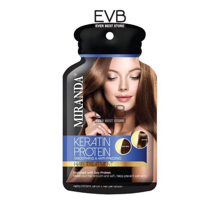 MIRANDA Keratin Protein Hair TREATMENT 2 x 25 ml Lazada Indonesia