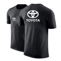 2022 Toyota Mens New Solid Color Shorts Sleeves Tshirts Cotton Breathable Sports Printing