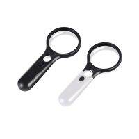 2Pc Magnifying Glass with Light-3X 45X Handheld Magnifier with 3 LED Light, High Clarity &amp; Magnifying Glass