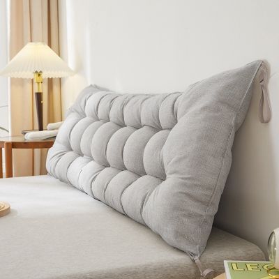 ☄ Rectangular Headboard Reading Body Pillow Bedside Throw Cushion Large Backrest Lumbar Pillows Back Support Tatami Pillow Grey