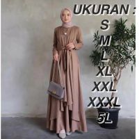 (ขนาด 5l XXXL XXL XL L M S) MAXI DRESS ชุดเดรสสวยงาม | Aluna MAXI ขนาดใหญ่ | เสื้อผ้าผู้หญิง จัมโบ้ (รหัส H1474) vbs