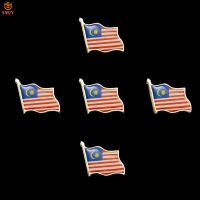 5PCS Malaysia Flag Brooch Tie Backpack Lapel Safety Buckle National Emblem Souvenir Badge Jewelry Gift