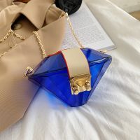 Acrylic Diamond Shape Womens Purses and Handbags Party Clutch Bag Mini Chain Shoulder Bag Evening Bag Luxury Designer Bag