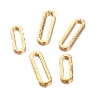 20pcs Gold Stainless Steel Oval Charms Embossing Earrings Findings DIY Jewelry Making Handmade Accessories Bracelet Connectors DIY accessories and oth