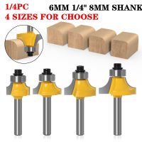 【DT】hot！ 1/4  8mm 6mm Shank Round Over Edging Router Bit 1/8  1/2  3/8  Woodworking Milling Cutter Carbide