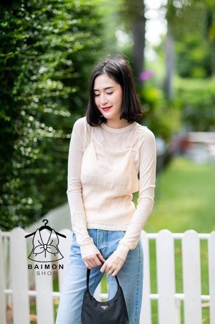 เสื้อไหมพรมแขนยาว-สายเดี่ยวไหมพรม