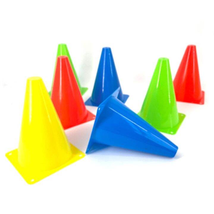 5pcs18cm-sign-bucket-6inch-barrier-football-road-flat-training-cone-roller-pile-springback-marking-cup-symbol-sports-accessories