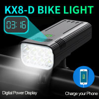 10000มิลลิแอมป์ชั่วโมง8 * LED MTB จักรยานแสง10ชั่วโมง USB LED ชาร์จไฟจักรยาน10000LM Super Bright สำหรับขี่จักรยานด้านหน้าไฟท้าย