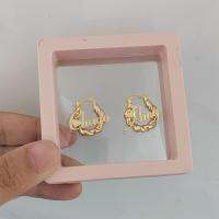 HIYONG Custom Mini Name Letter ต่างหูสแตนเลส18Mm Delicate Ladies Earrings Jewelry