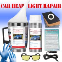 【LZ】♠✇✻  800ml Car Headlight Restoration Polish Kit Polish Car Headlights Liquid Polymer Faros Car Headlight Polishing Repair Kit