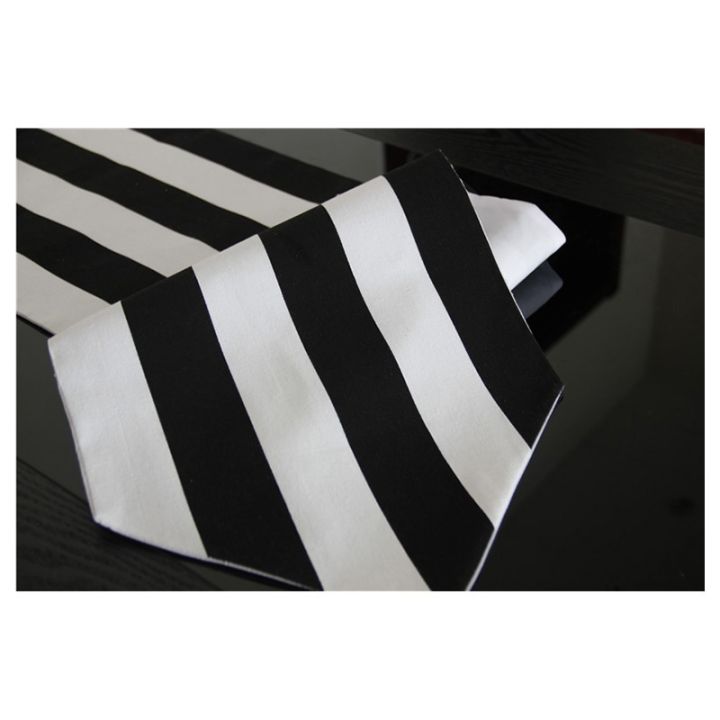 wedding-decoration-wedding-hall-runner-black-and-white-stripe-table-runner-family-hotel-dust-tablecloth-party-supplies2018