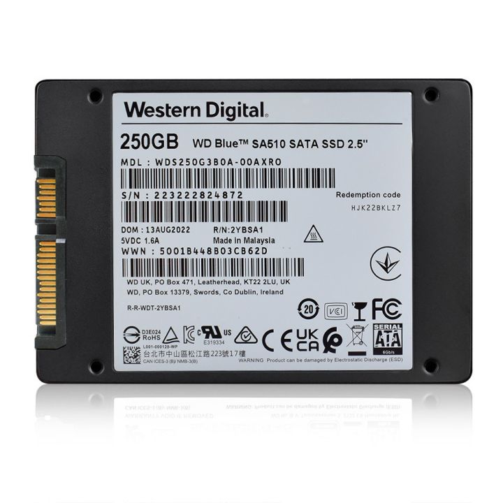 100-ssd-ใหม่250g-500gb-1t-2t-wd-sa510สีฟ้าสำหรับแล็ปท็อปเดสก์ท็อปโซลิดสเตทไดรฟ์ภายใน-sata-iii