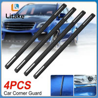 4 Pcs Car Bumper Corner Guard Cover Carbon Fiber Pattern Anti-scratch Protector Sticker Strip Accessories