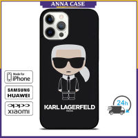 Karl Lagerfeld 2 กรณีโทรศัพท์มือถือ iPhone 14 Pro Max / iPhone 13 Pro Max / iPhone 12 Pro Max / XS Max / Samsung Galaxy Note 10 Plus / S22 Ultra / S21 Plus Anti-fall ฝาครอบป้องกันการตก