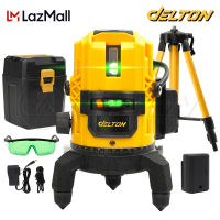 DELTON เครื่องวัดระดับเลเซอร์ ระดับน้ำเลเซอร์ 2 เส้น 360 องศา เลเซอร์สีเขียว 2 Lines Green Laser Level รุ่น DT-GL2P เลเซอร์ เลเซอร์วัดระดับ วัดได้ทั้งกลางแจ้ง-ที่มืด พร้อมกล่องเก็บอุปกรณ์ แถมฟรี!! ขาตั้งวัดระดับ มูลค่า 590 บาท