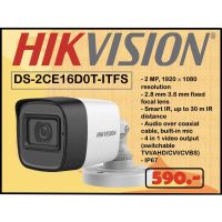 โปรโมชั่นใหม่ๆ!!! กล้องวงจรปิดถูก HIKVISION 2Mp DS-2CE16D0T-ITFS มีไมค์บันทึกเสียงในตัว ปรับได้ 4ระบบTVI/CVI/AHD/CVBS ประกัน3ปี (ใหม่ล่าสุด) กล้องวงจรปิด กล้องรักษาความปลอดภัย เครื่องบันทึกวงจรปิด อุปกรณ์กล้องวงจรปิด