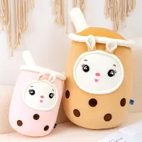 น่ารัก Boba นมชา Plushie ของเล่นนุ่มยัดไส้นุ่มมูสนมชากอดหมอนลูก Bubo ถ้วยชาเบาะสำหรับสาวของขวัญวันเกิด