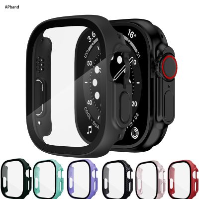 Case+glass For Apple Watch ultra 8 7 49mm 45mm 49 mm 41mm 44mm 40mm waterproof Screen Protector Bumper iWatch serie 5 SE 6 Cover Cases Cases