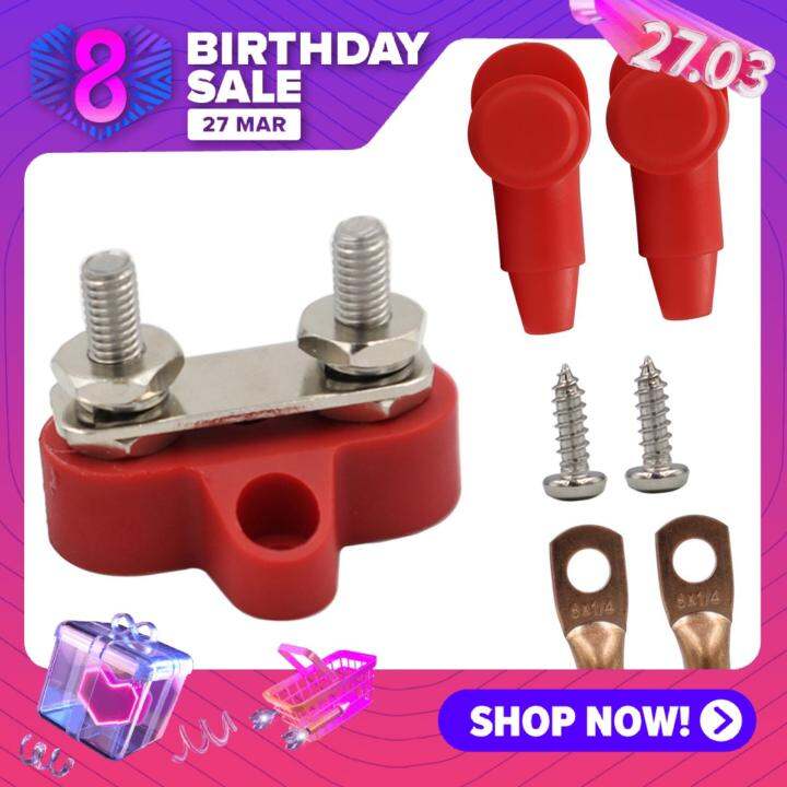 Esquirla Battery Terminal Block M6 Stainless Steel Heavy Duty for Car