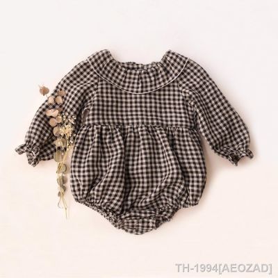 ☬✠☫ Bebê meninas macacão primavera preto xadrez recém nascido bebê de manga longa roupas do recém-nascido infantil da menina macacões geral