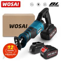 WOSAI 20V Brushless Reciprocating Saw Electric Saw Cutting Adjustable Three Orientations Modes Portable Cordless Power Tools