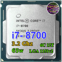 ซีพียู CPU Intel Core i7-8700 6คอ12เทรด 65W LGA 1151v2 ฟรีซิลิโคน1ซอง i7 8700