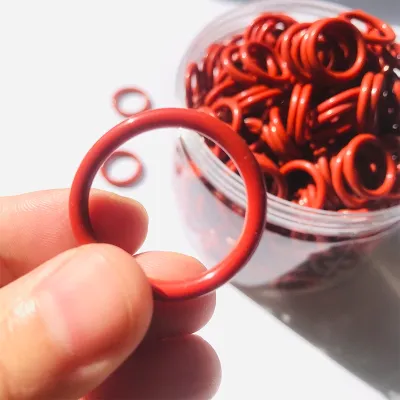 10/50 Buah Gasket Cincin Silikon Merah CS 1.5Mm 2Mm 2.4Mm OD 5 28Mm Gasket Cincin Silikon O Jenis Makanan Karet O-ring Beragam Vmq