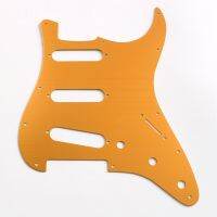 Donlis แผ่นขูดสำหรับกีต้าร์ Pickguard กีตาร์ชุบผิวอลูมิเนียมสี SSS มี11รู