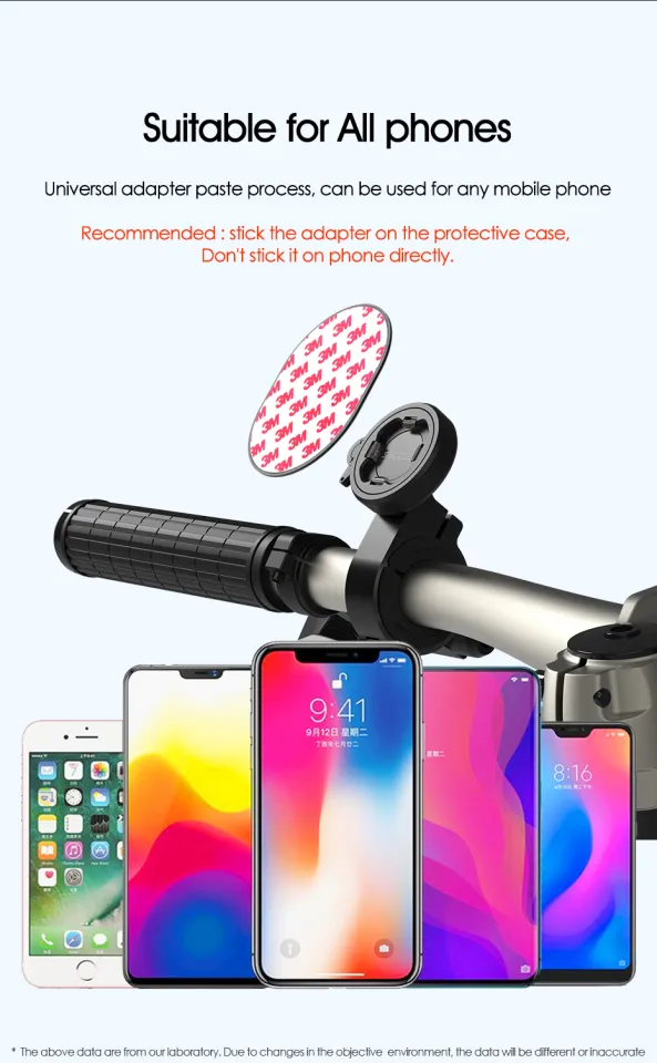 sincetop Bike Phone Mount,Motorcycle Cellphone Holder with Universal  Adapter,Bicycle Out Front Handlebar Mount for Mountain  Bike,Scooter,Electric,MTB