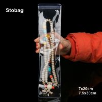 【CC】 StoBag 10/50pcs Transparent Jewelry Packing Ziplock Small Sealed Slender Thicken Storage Decoration Pouches