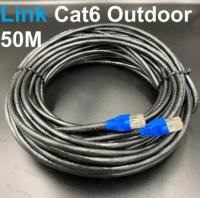 Link UTP Cable Cat6 Outdoor 50M สายแลน(ภายนอกอาคาร)สำเร็จรูปพร้อมใช้งาน ยาว 50 เมตร (Black)