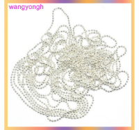 wangyongh 1M Nail Art Tips 3D สติกเกอร์โลหะ Glitter Striping Ball ลูกปัดตกแต่งโซ่