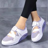 Zapatillas Mujer ขนาด35-43ตาข่ายแพลตฟอร์มรองเท้าผ้าใบระบายอากาศรองเท้าลูกไม้ขึ้นเทนนิส Feminino รองเท้ากีฬาสบายๆผู้หญิงแฟลต1599