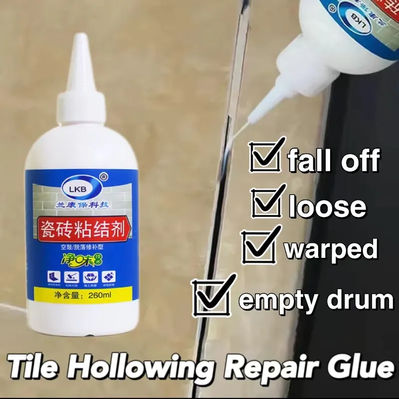 260ml Tile Repair Glue Impermeable Tile Adhesive Glue Heavy Duty Wall  Stickers Easy Bonded For Loose