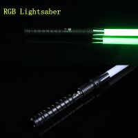 ✚✗☬ Light Saber Rgb Sword Metal Cosplay Boy Gril Splashing Toy Laser War Flashing Children 39;s Luminous Led Toy