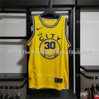 NBA Original BASKETBALL Mens Jersey Yellow Golden State Warriors 30 Stephen Curry Hot Pressing Retro City Edition Swingman Jerseys