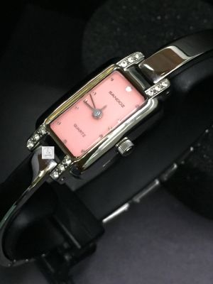 นาฬิกากำไลข้อมือผู้หญิง SANDOZ รุ่น SD99265SS09  ตัวเรือนสี่เหลี่ยมและสายสีเงิน หน้าปัดสีชมพู รับประกันสินค้าเป็นของแท้ 100 %