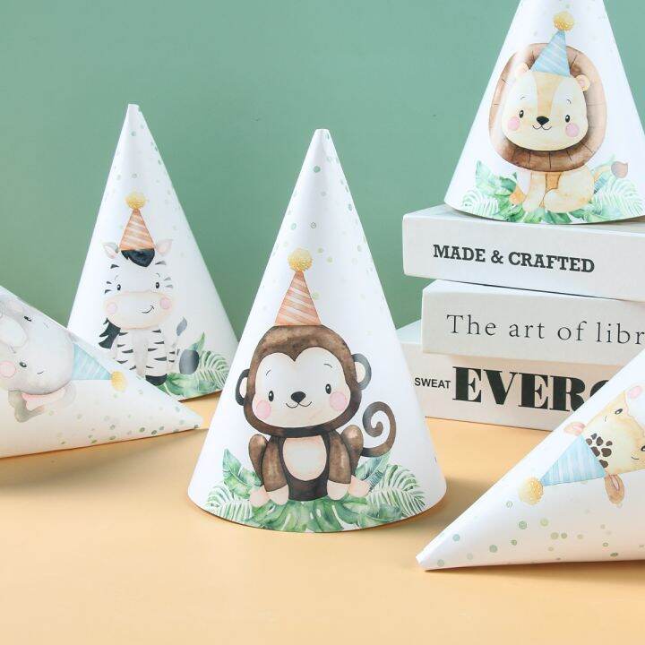 cc-jungle-animals-paper-hats-happy-birthday-decoration-1st-kids-baby-shower