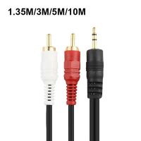 HVJ-3m 5m 10m 3.5mm Male Jack To Av 2 Rca Male Extend Cable Connector For Phone Tv Aux Sound Computer Pc Speakers Music Audio Cords