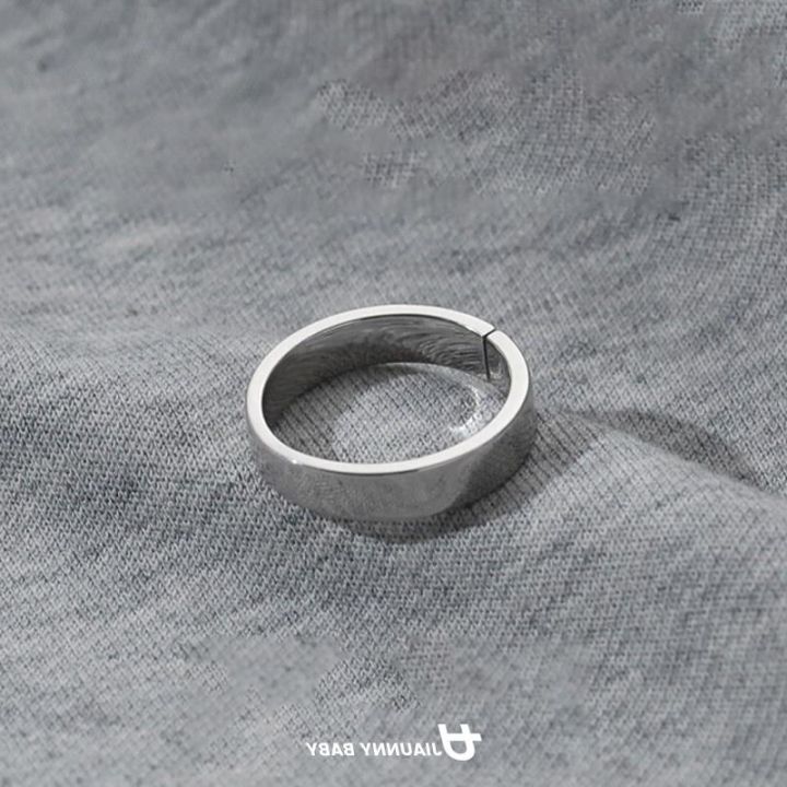 925-sterling-silver-ring-male-tide-singelringen-personality-contracted-element-circle-smooth-ins-cold-wind-open-end-detox-ring